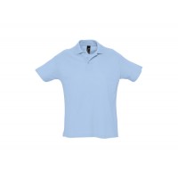 POLO PIQUÉ M/M 3 BOT SUMMER AZUL CÉU 